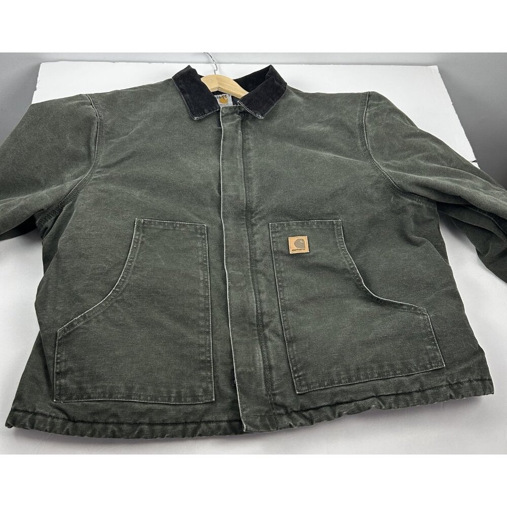 Carhartt Faded J22 MOS Moss Green Arctic Jacket Size 2XL XXL WORKWEAR DUCK - Picture 13 of 16